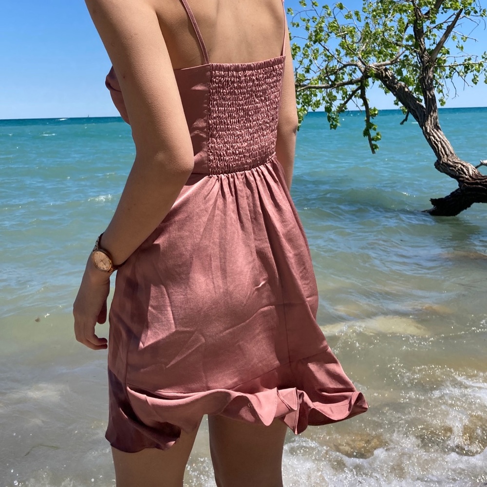 Satin cami mini dress
